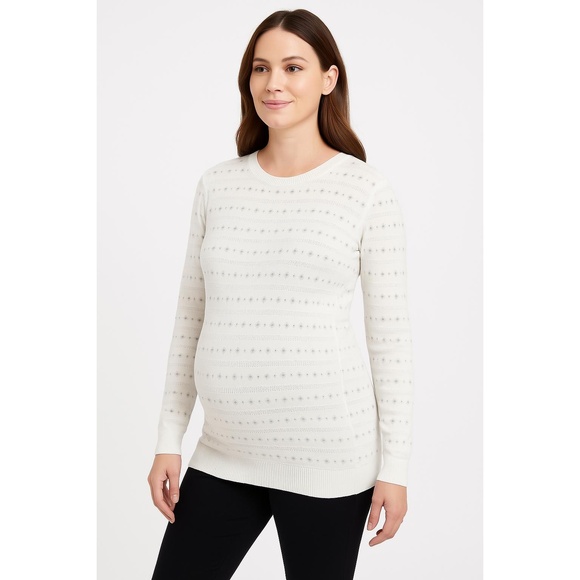 Motherhood Maternity Pontelle Long Sleeve Knit Sweater Size Large - Picture 1 of 5